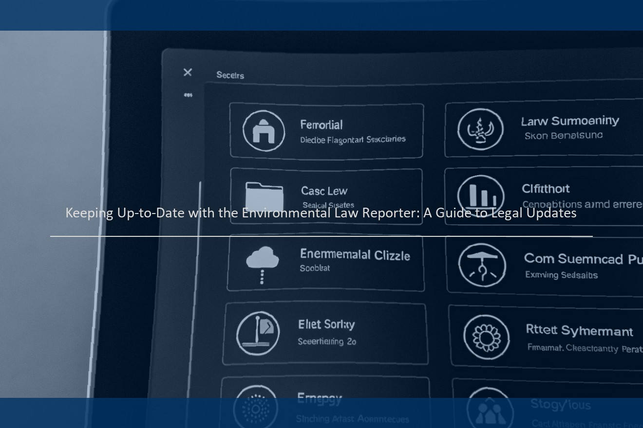 Keeping Up-to-Date with the Environmental Law Reporter: A Guide to Legal Updates